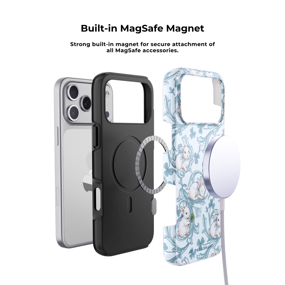 Fortune Rabbit MagSafe Phone Case Grip Set