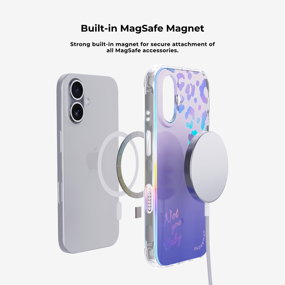 Not Your Baby Brown MagSafe Phone Case Grip Set