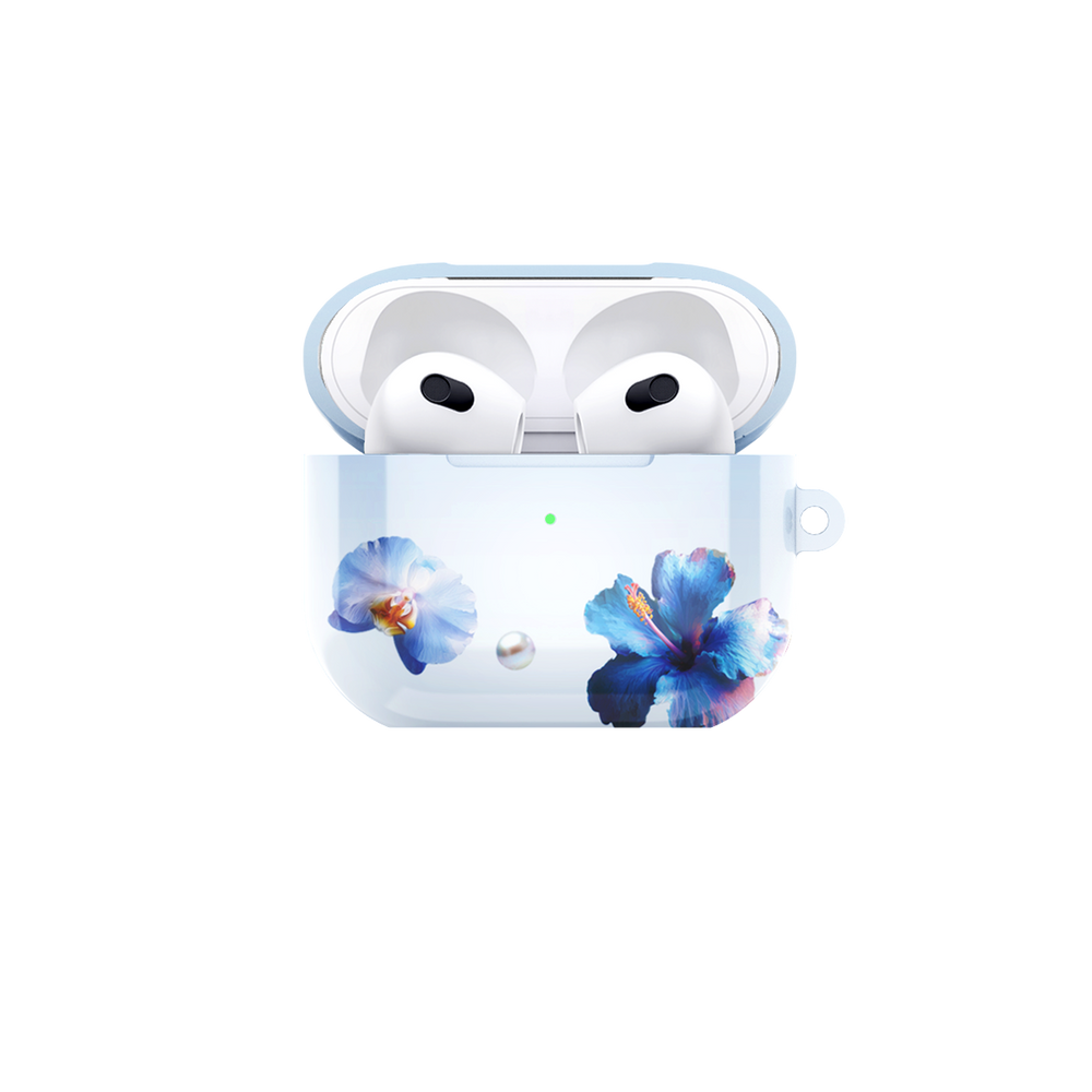GlamFlora Blue Airpods Case