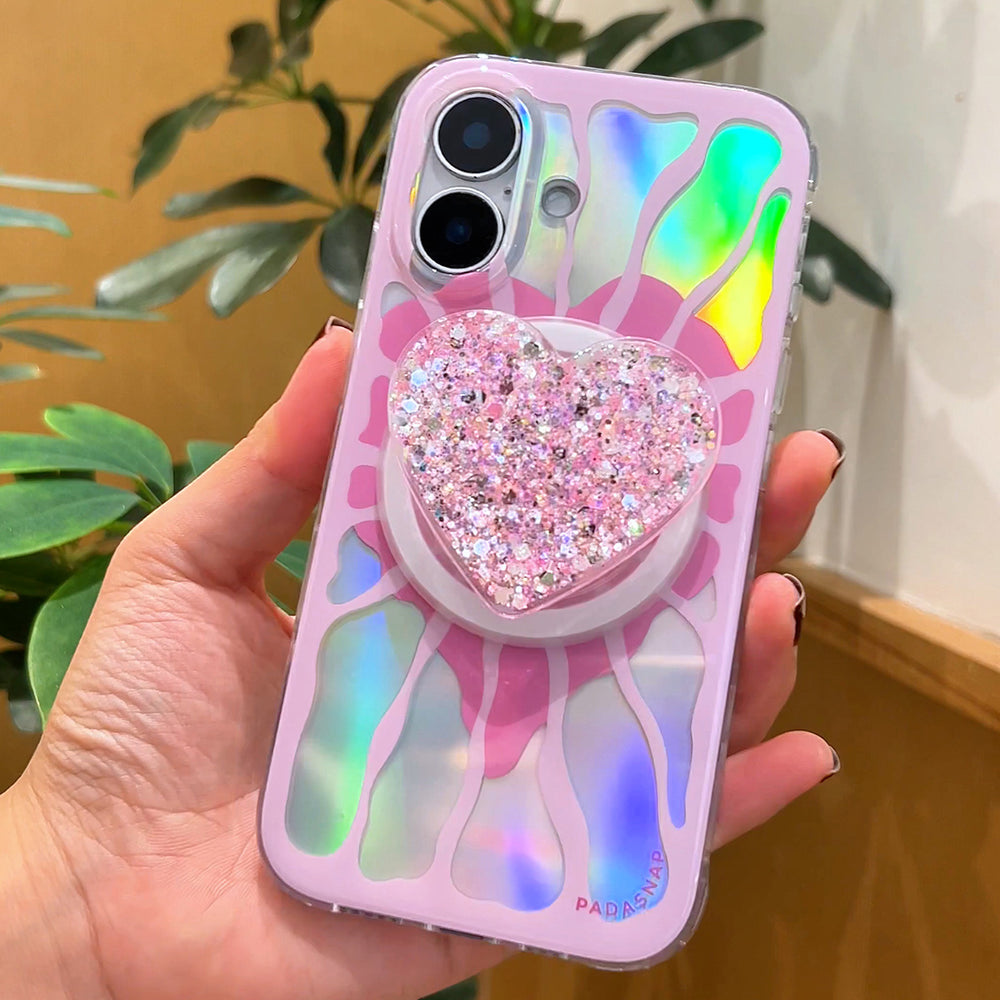 Radiant Hearts | Blue MagSafe Phone Case Grip Set