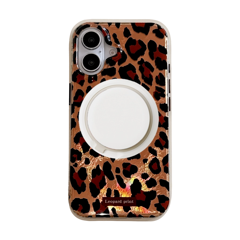 Leopard Print | Iridescent MagSafe Phone Case Grip Set