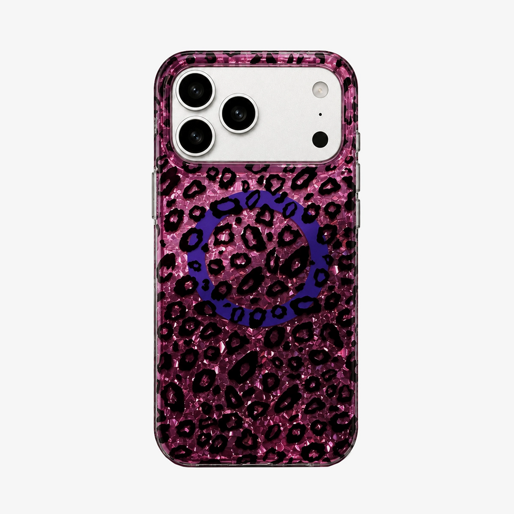 Glitter Leopard MagSafe Phone Case