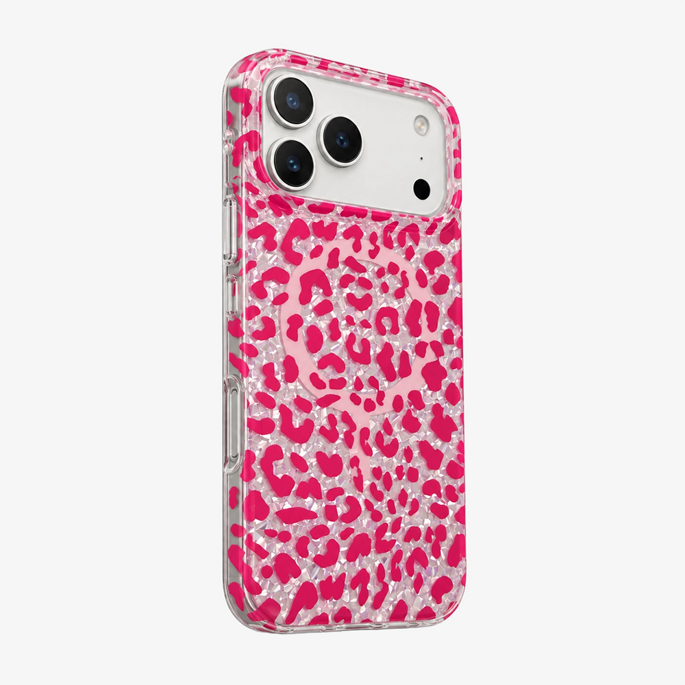 Glitter Leopard MagSafe Phone Case-Brown