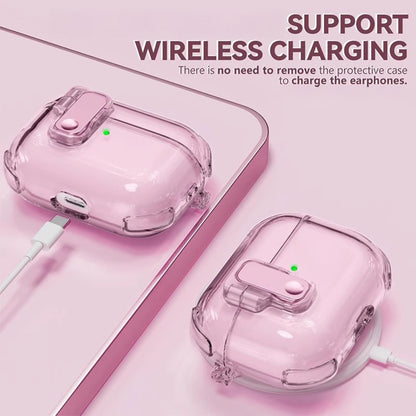Automatic Pop-up Cover Clear Airpods Case