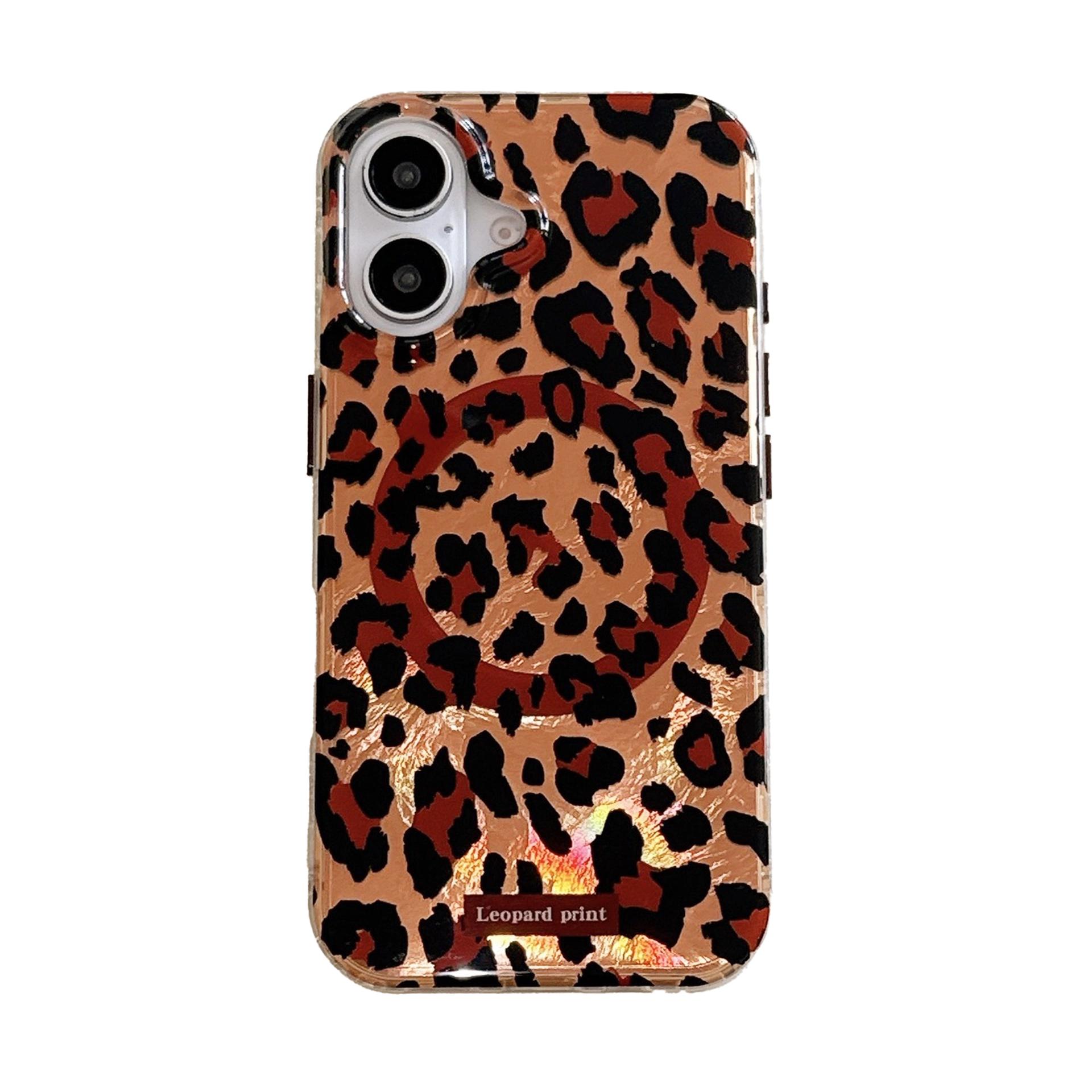 Leopard Print | Iridescent MagSafe Phone Case Grip Set