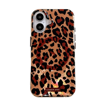 Leopard Print | Iridescent MagSafe Phone Case Grip Set