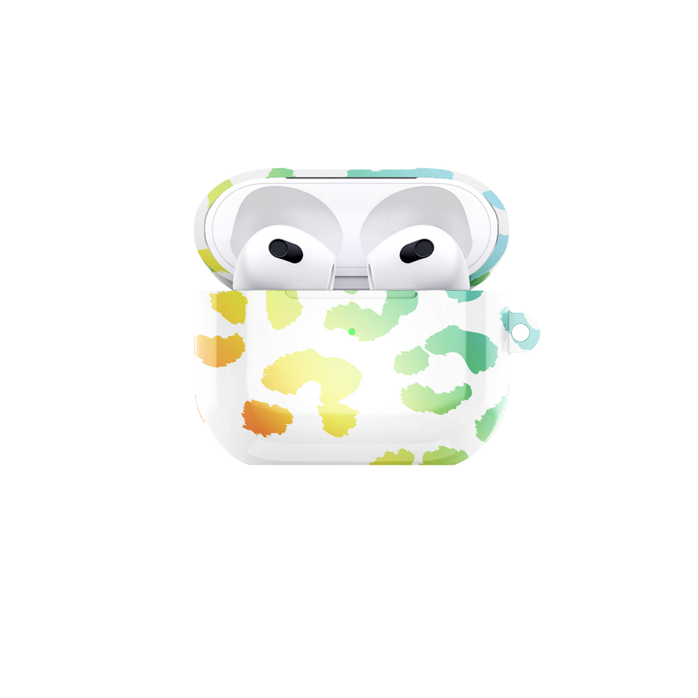 Leopard Print Blue Airpods Case