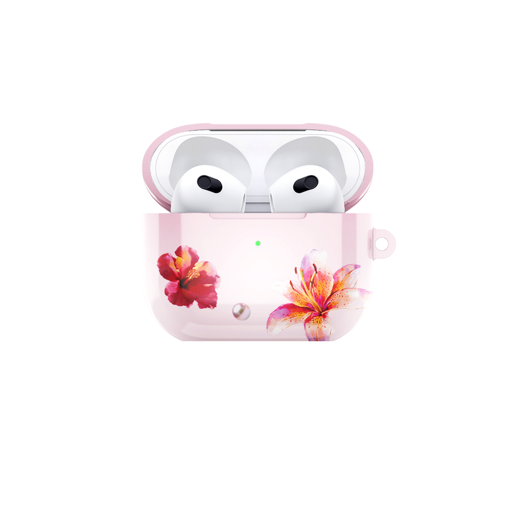 GlamFlora Pink Airpods Case