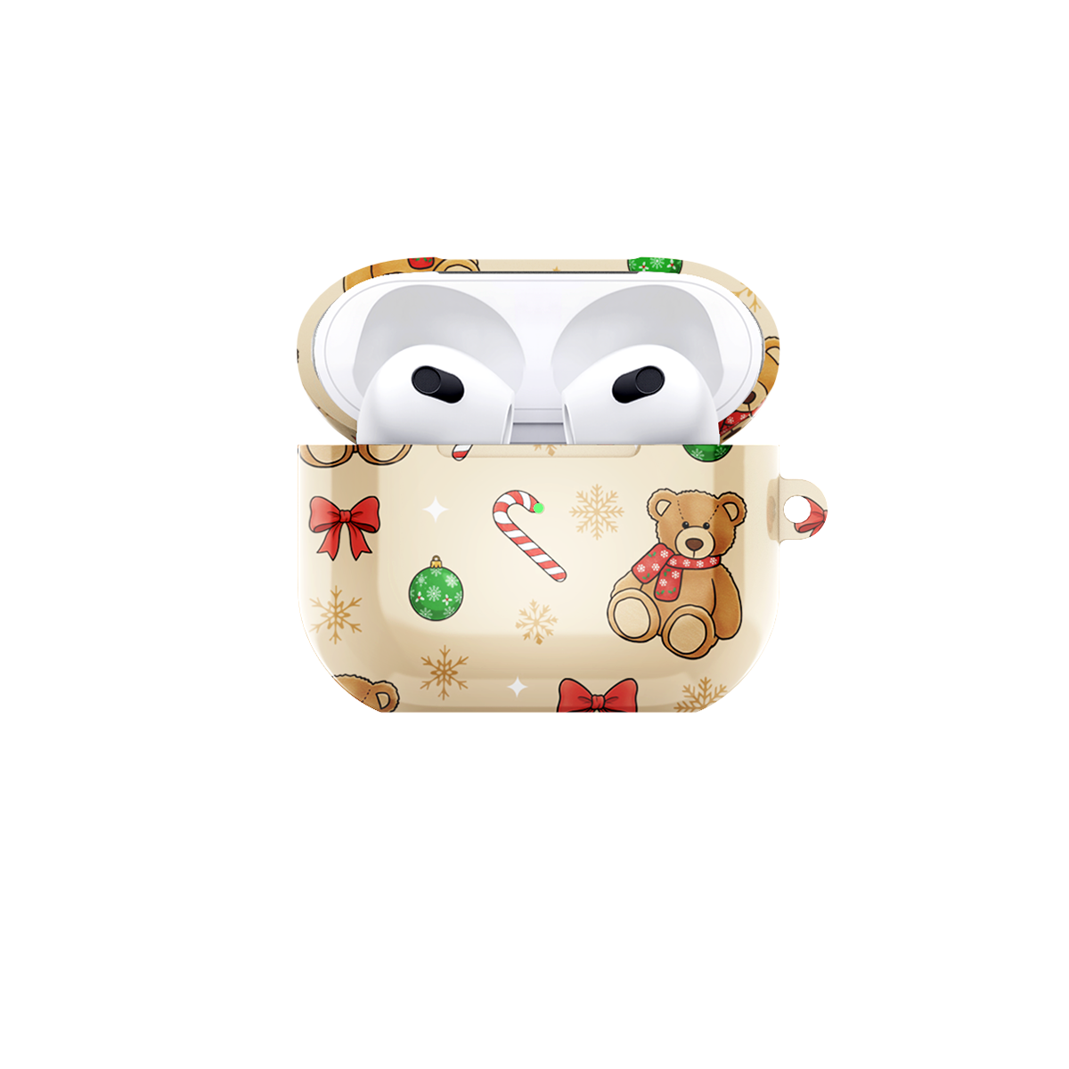 Cozy Christmas Teddy Airpods Case