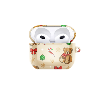 Cozy Christmas Teddy Airpods Case