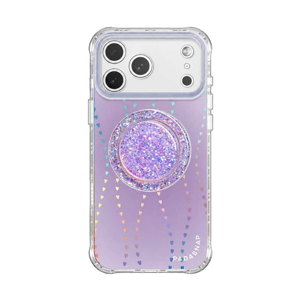 HeartGlow Iridescent MagSafe Phone Case Grip Set