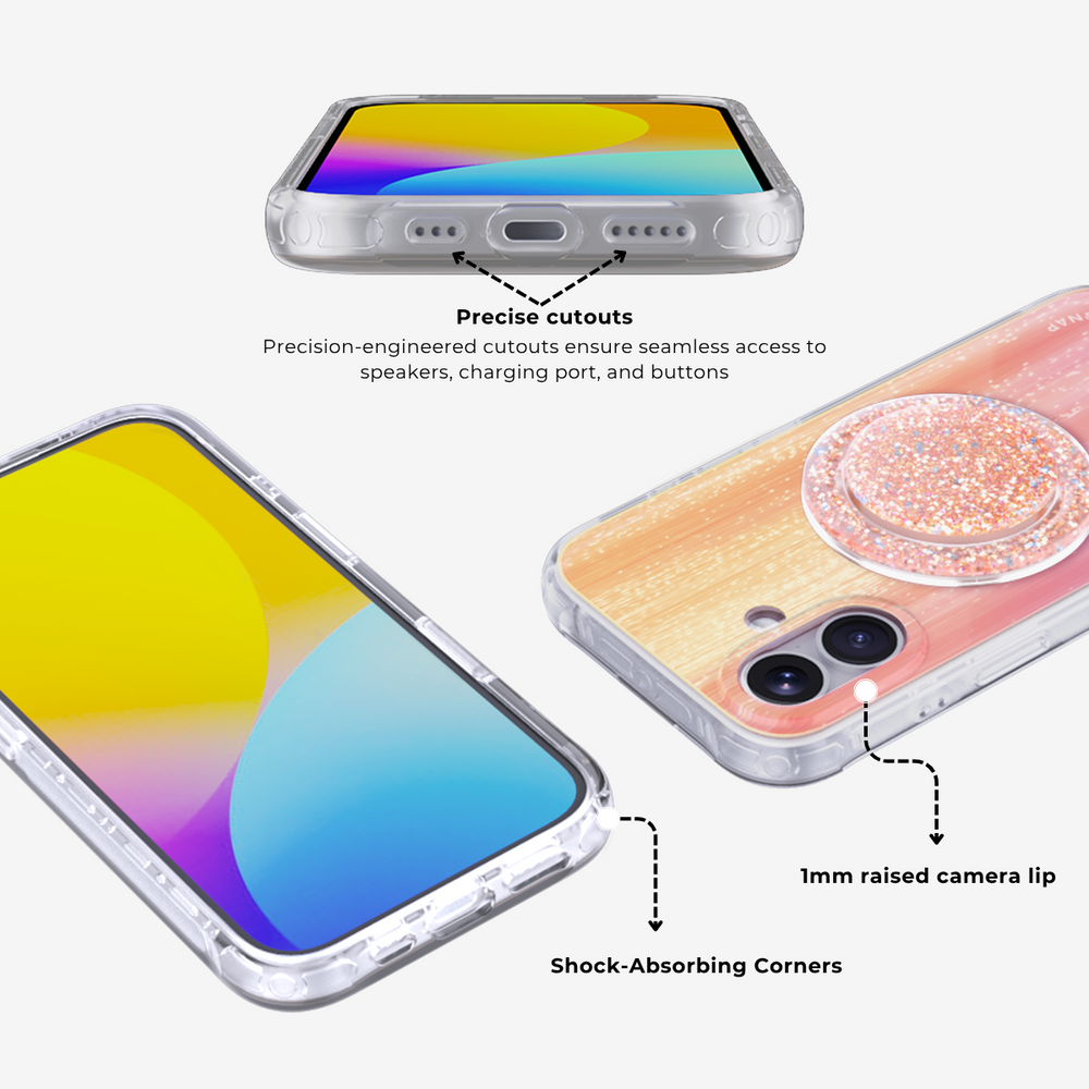 Radiant hues | Orange MagSafe Phone Case Grip Set