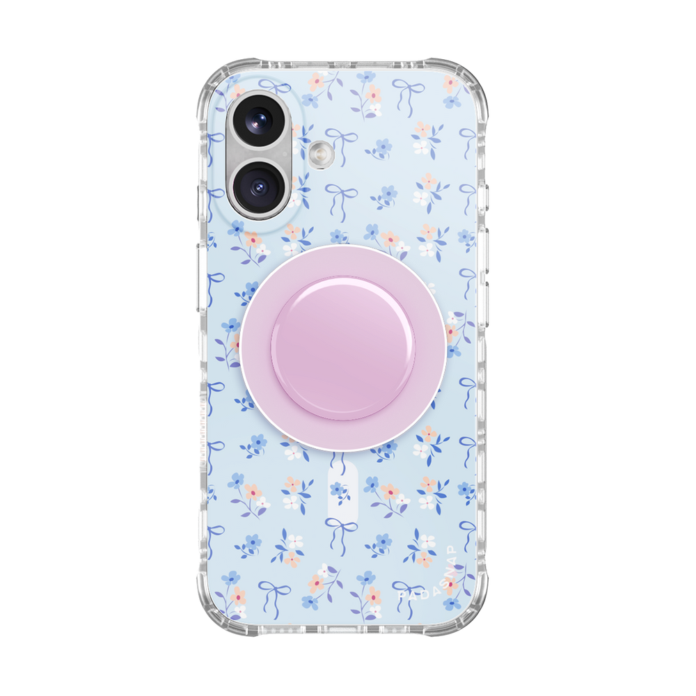 Cottage Bloom｜Blue MagSafe Phone Case Grip Set