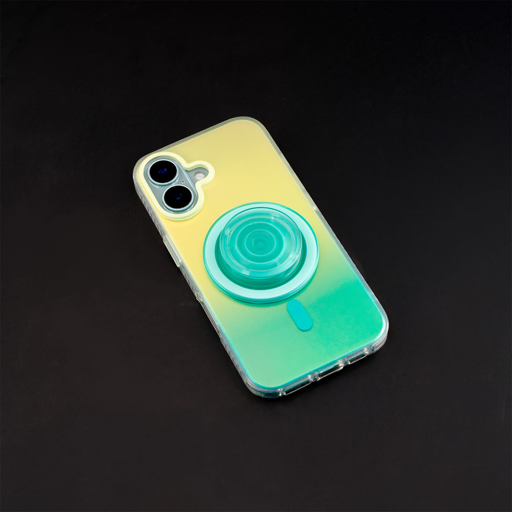 Neon Vibes｜Gradient Yellow Frosted MagSafe Phone Case Grip Set