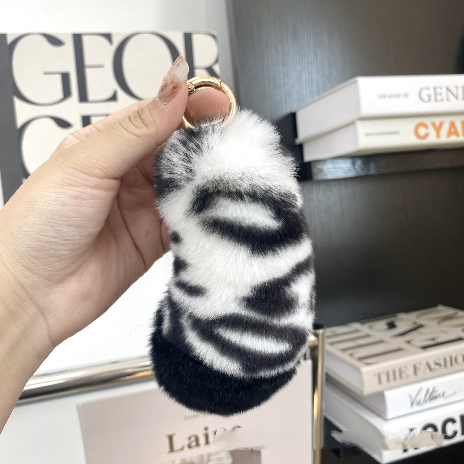 Furry Tiger Tail Phone Bag Charm