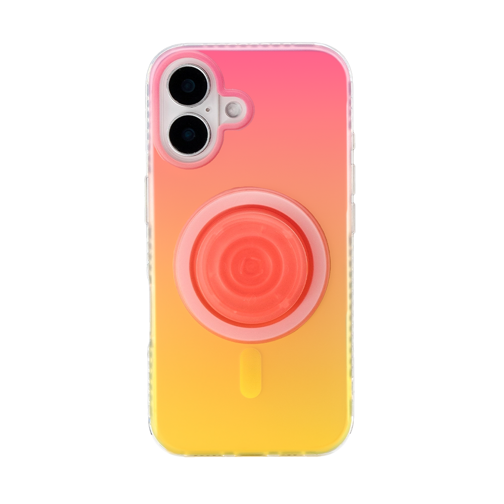 Neon Vibes｜Gradient Red Frosted MagSafe Phone Case Grip Set