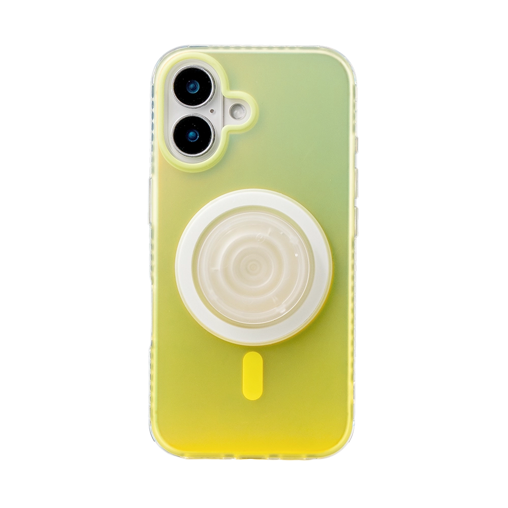 Neon Vibes｜Gradient Yellow Frosted MagSafe Phone Case Grip Set