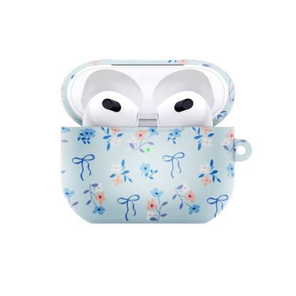 Blue Bloom Airpods Case