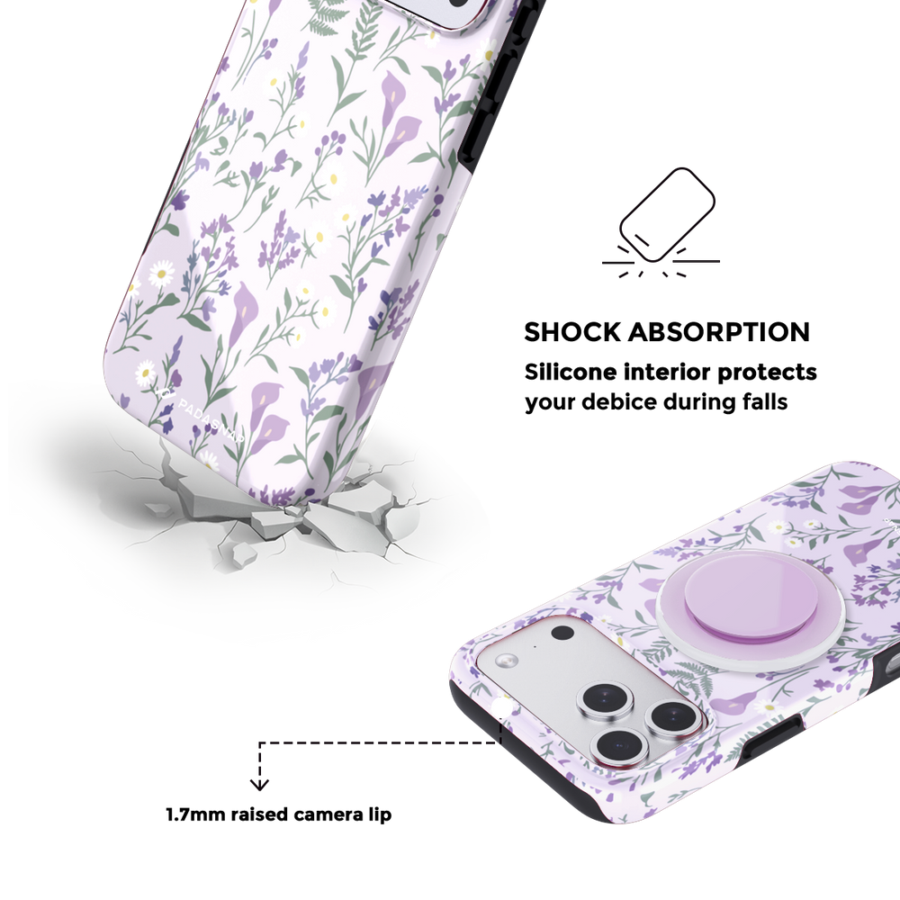 Lilac Ditsy MagSafe Phone Case Grip Set