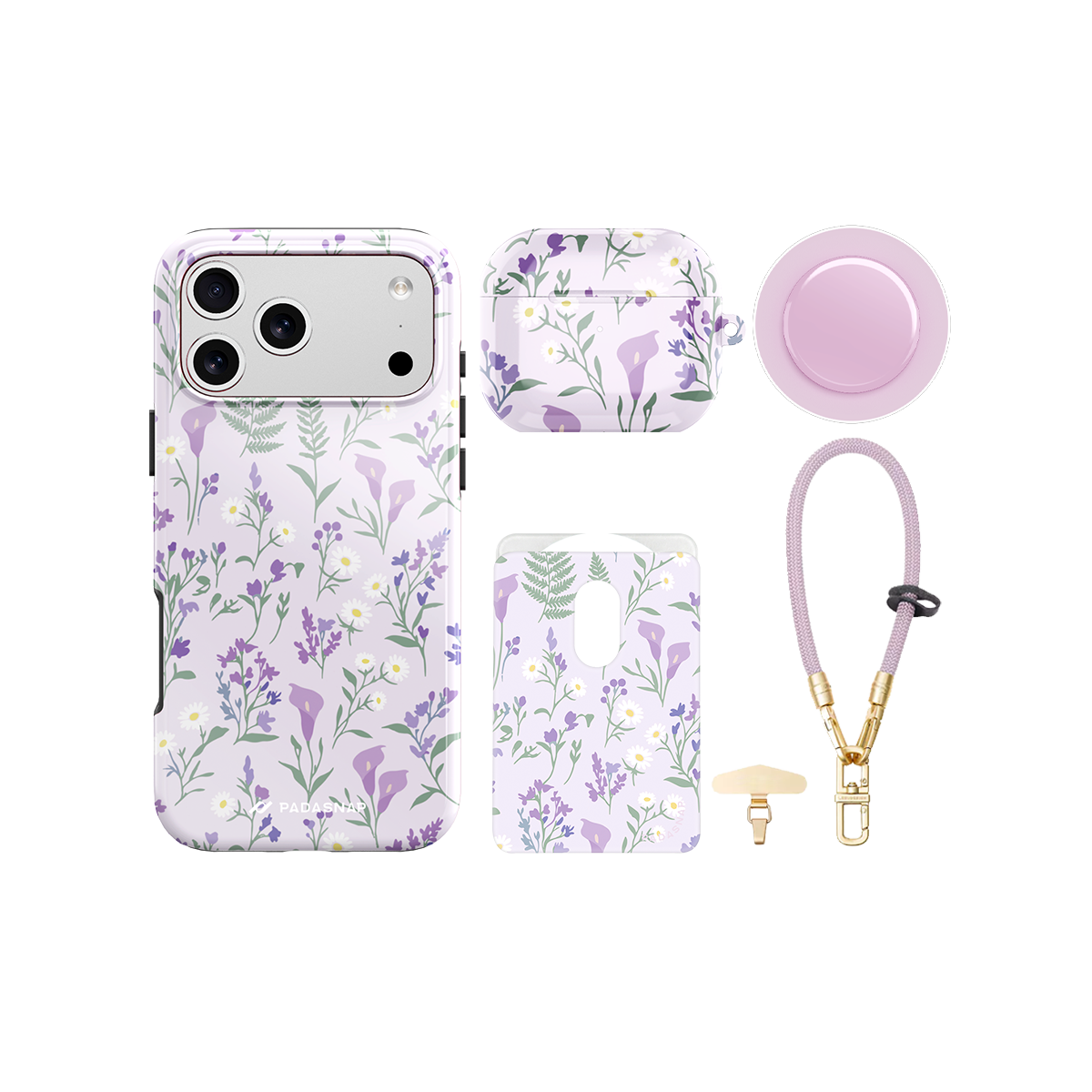 Lilac Ditsy MagSafe Phone Case Bundle Set