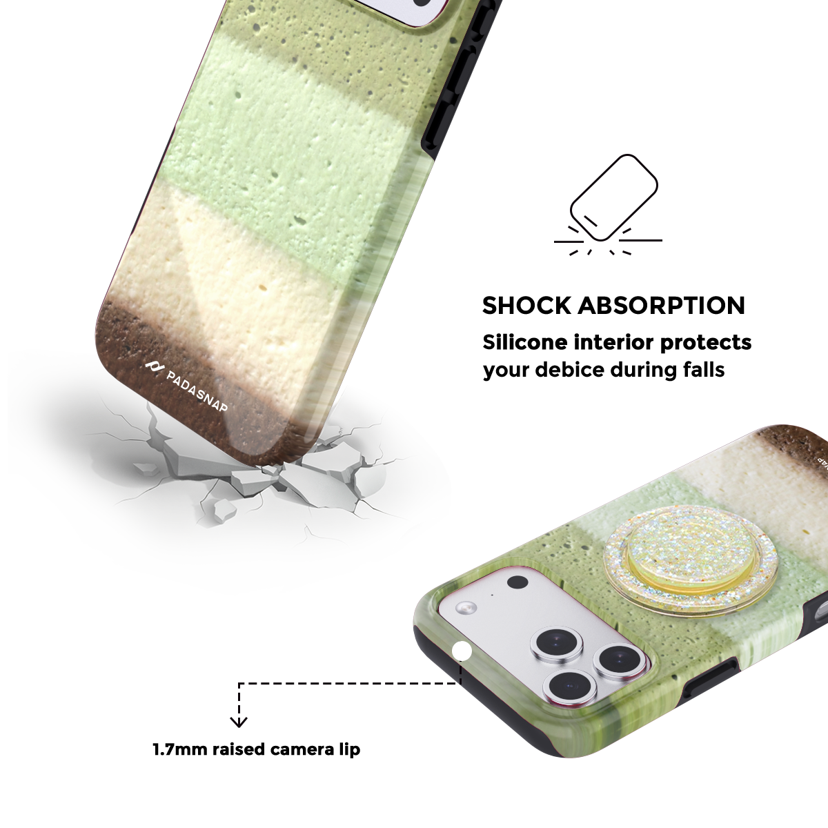 Ice Cream Cake MagSafe Phone Case Grip Set