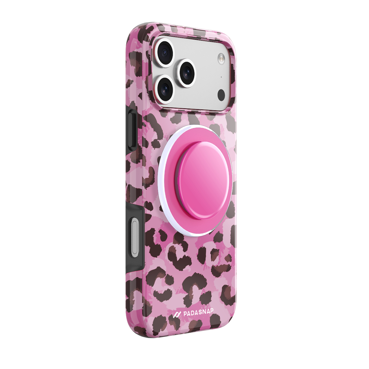 Pink Leopard MagSafe Phone Case Grip Set