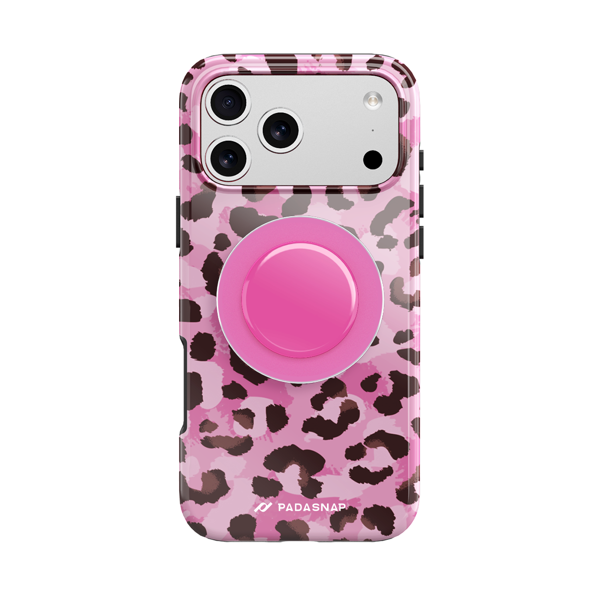 Pink Leopard MagSafe Phone Case Grip Set