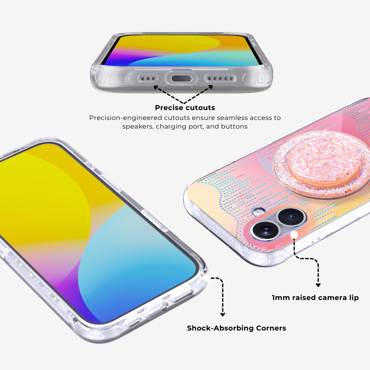 Stardust Cascade MagSafe Phone Case Grip Set
