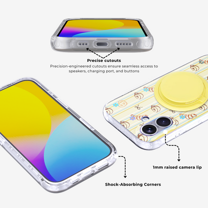 Honey Cream MagSafe Phone Case Grip Set