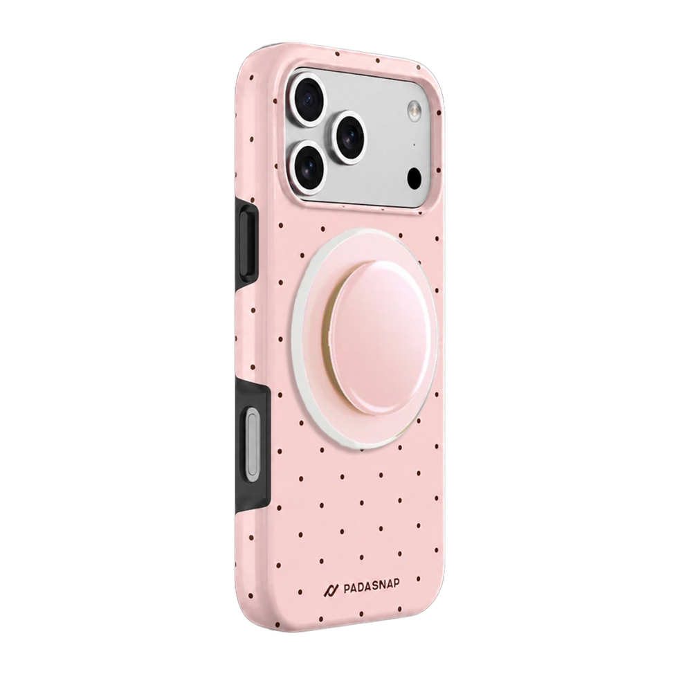 Blush Polka MagSafe Phone Case Grip Set