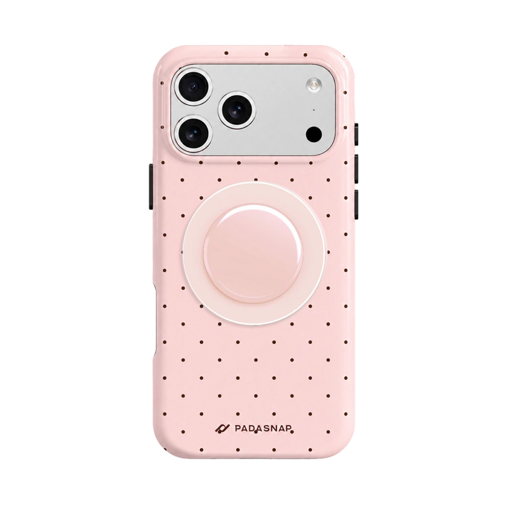 Blush Polka MagSafe Phone Case Grip Set