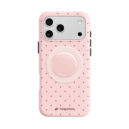 Blush Polka MagSafe Phone Case Grip Set
