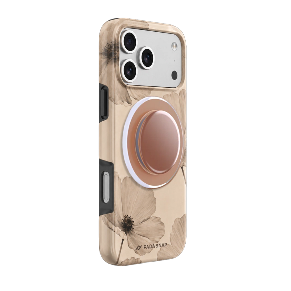 Poppy Flower MagSafe Phone Case Grip Set
