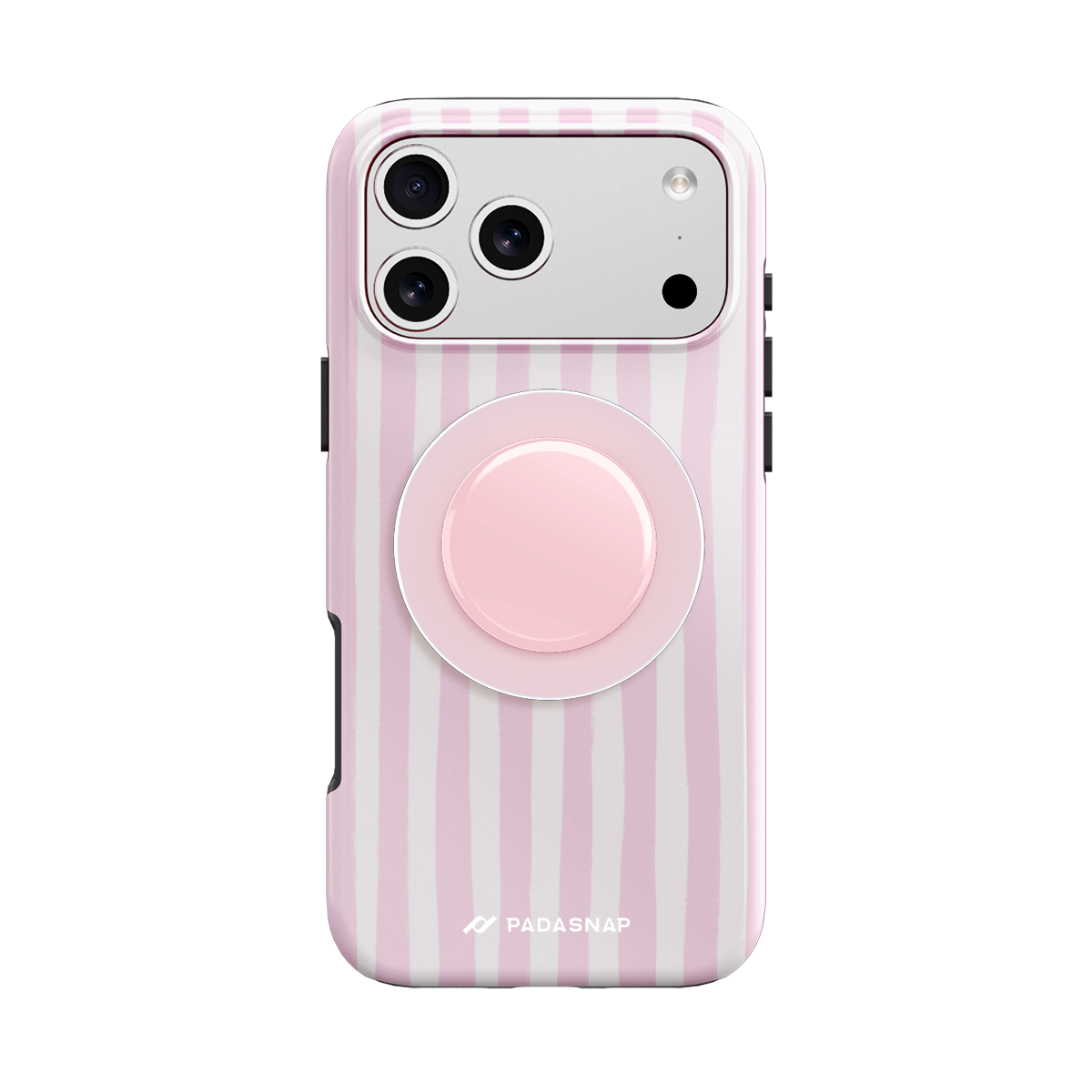 Pink Stripe MagSafe Phone Case Grip Set