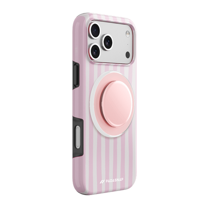 Pink Stripe MagSafe Phone Case Grip Set