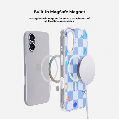 Iridescent Chessboard Phone Case Grip Set