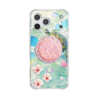 Blossom Turtle Iridescent Phone Case Grip Set