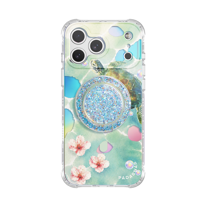 Blossom Turtle Iridescent Phone Case Grip Set