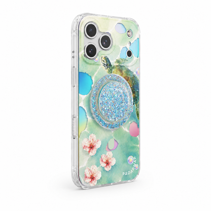 Blossom Turtle Iridescent Phone Case Grip Set