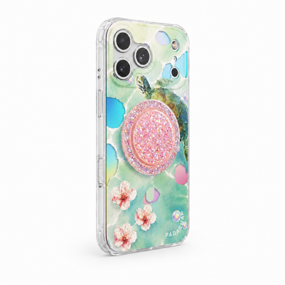 Blossom Turtle Iridescent Phone Case Grip Set