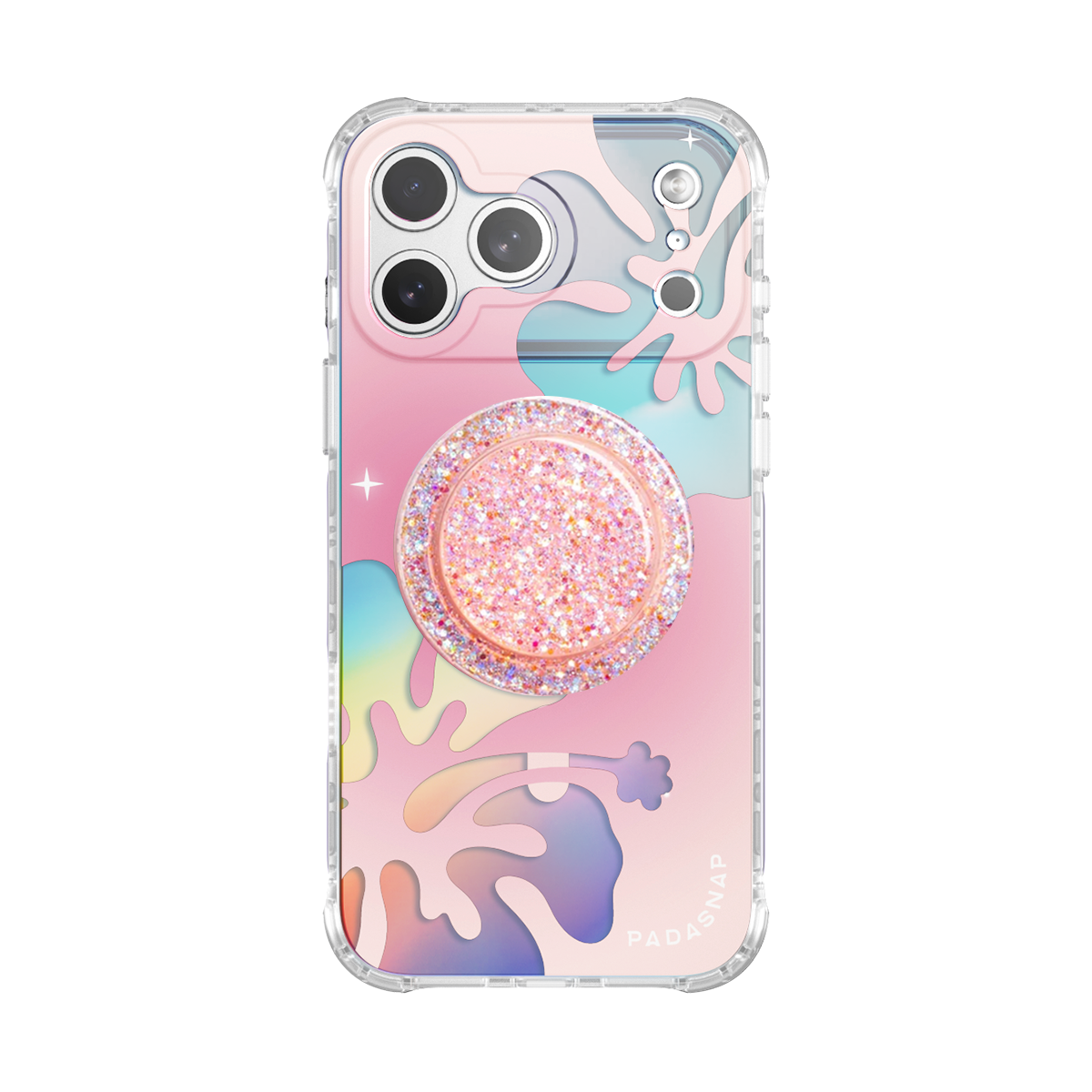 Hibiscus Iridescent MagSafe Phone Case Grip Set