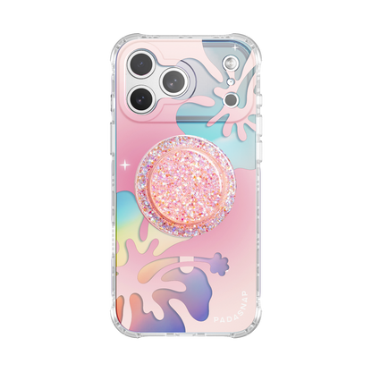 Hibiscus Iridescent MagSafe Phone Case Grip Set