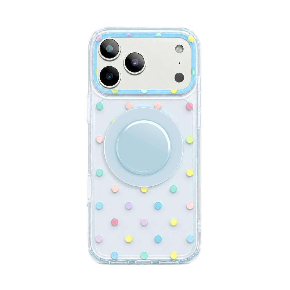 Colorful Dots Clear MagSafe Phone Case Grip Set
