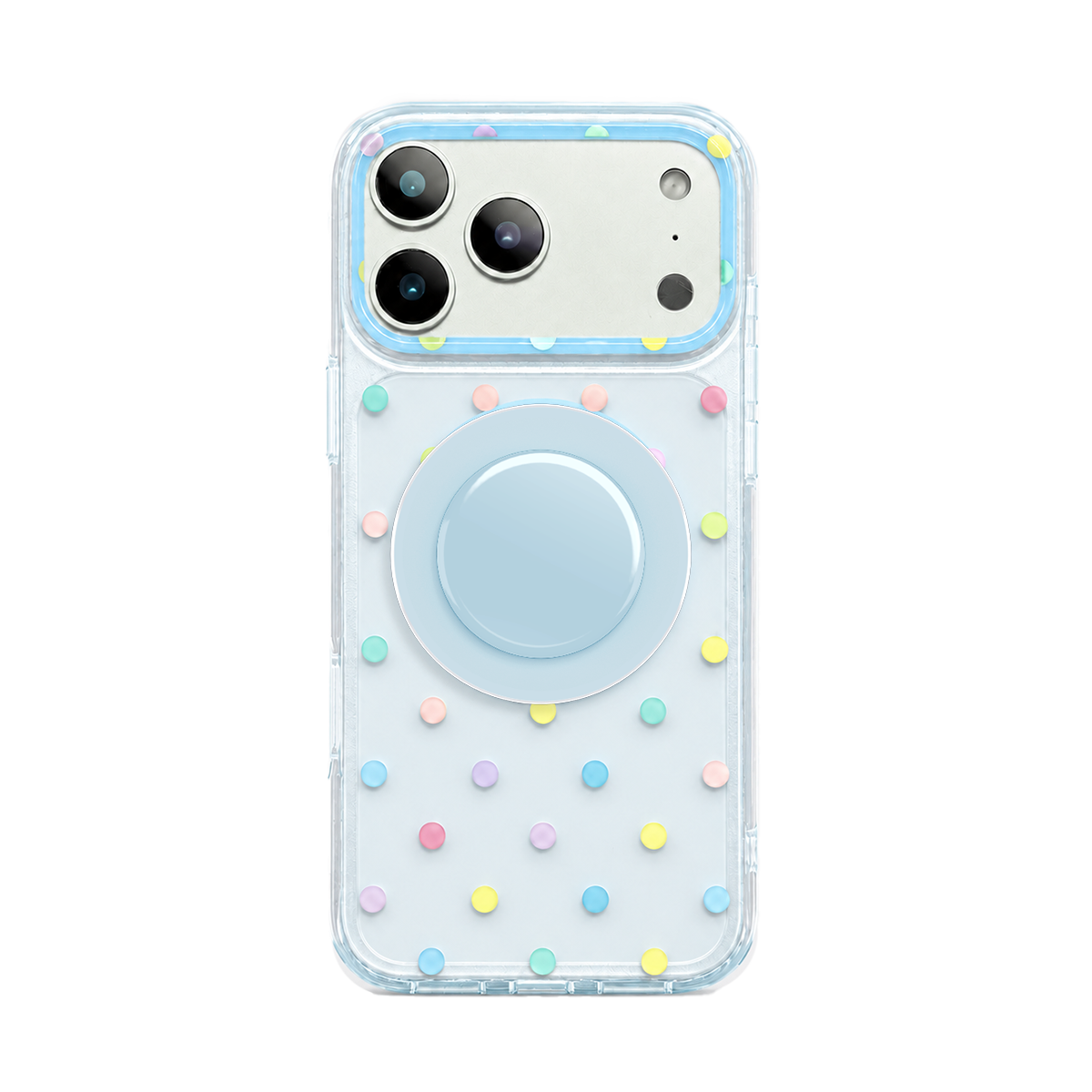 Colorful Dots Clear MagSafe Phone Case Grip Set
