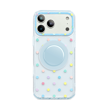 Colorful Dots Clear MagSafe Phone Case Grip Set