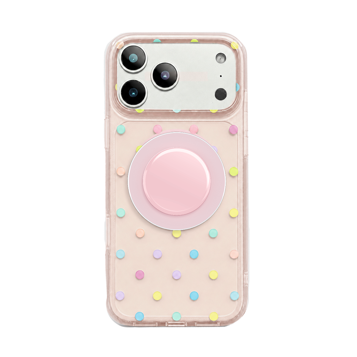 Colorful Dots Clear MagSafe Phone Case Grip Set