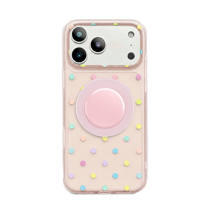 Colorful Dots Clear MagSafe Phone Case Grip Set