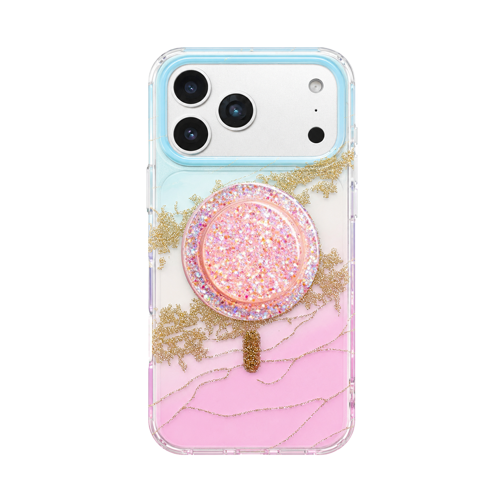 Gilded Gradient Clear MagSafe Phone Case Grip Set