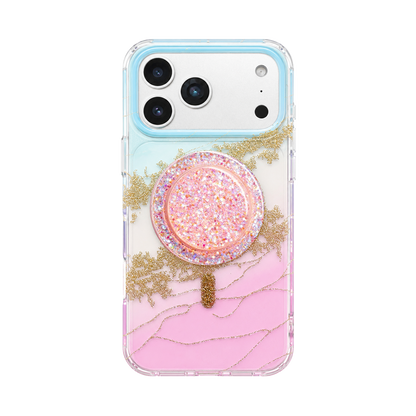 Gilded Gradient Clear MagSafe Phone Case Grip Set