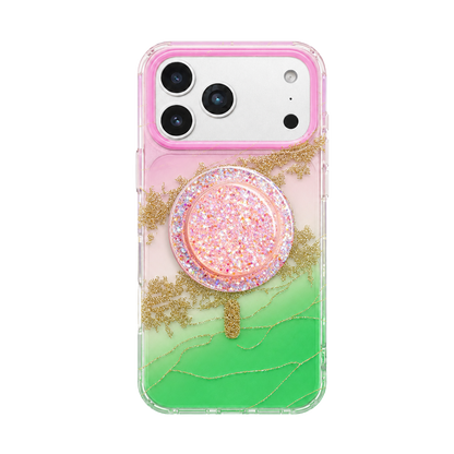 Gilded Gradient Clear MagSafe Phone Case Grip Set